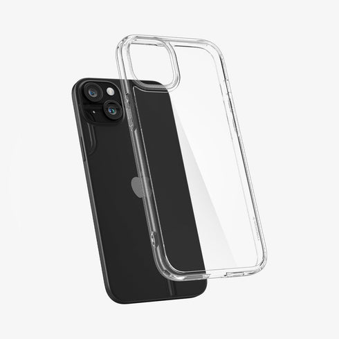 ACS07209 - iPhone 15 Series Ultra Hybrid Case in Natural Titanium showing the back